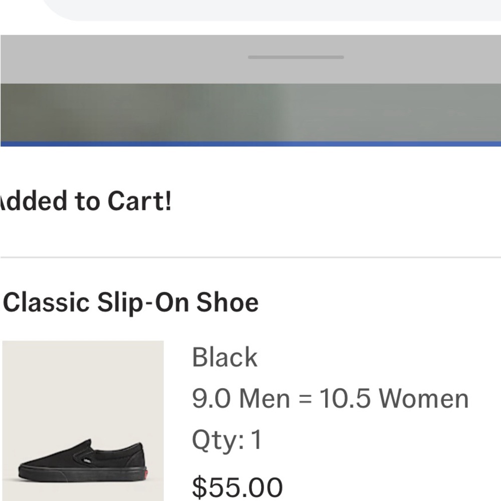 Vans Men's Classic Black Slip-On Shoe